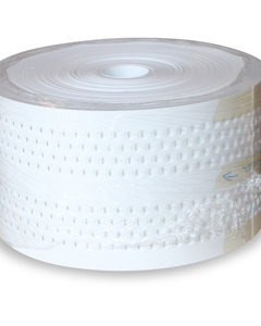 Egg belt 350x1.3 - 220m white MB PP / 8 rows 20mm holes